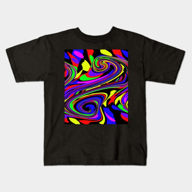 Twister Rectangle Kids T-Shirt by The Black Panther